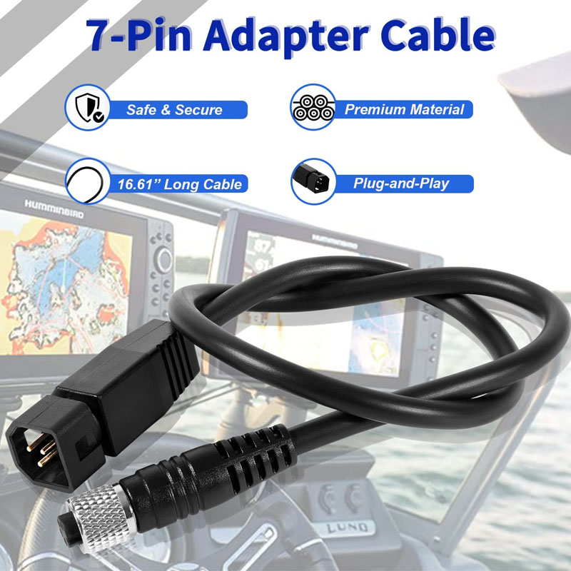 Fish Finder Cable - Universal Sonar Transducer Adapter Cable, Black