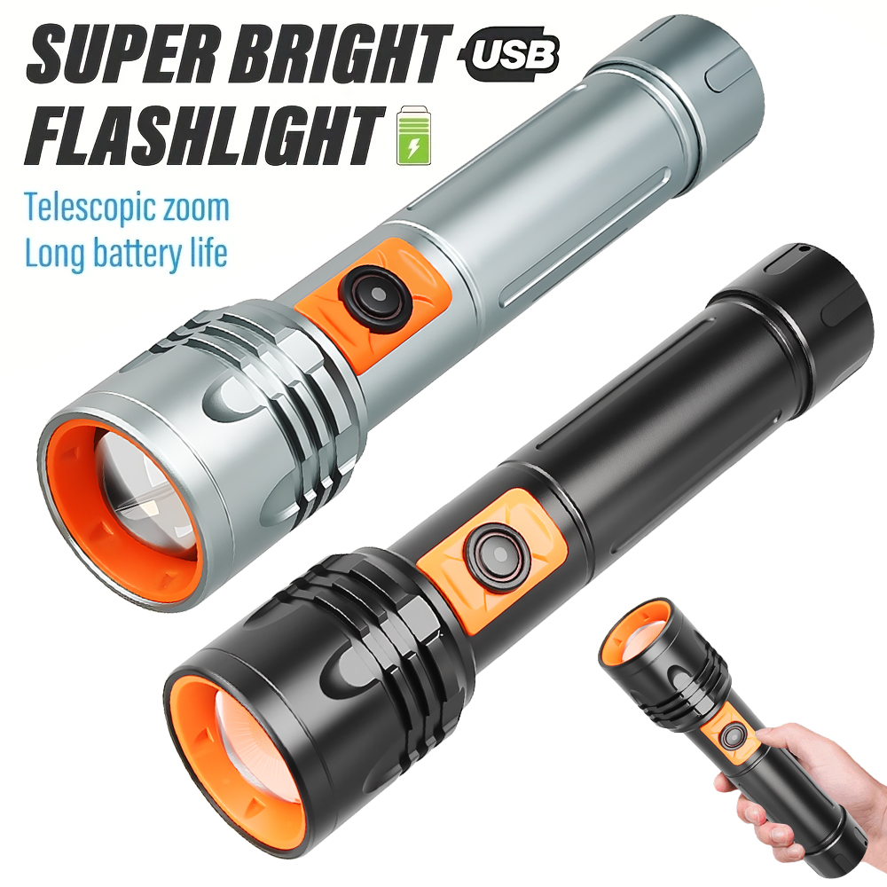 High Power LED Flashlight USB  - огляд і ціна Fishing Light