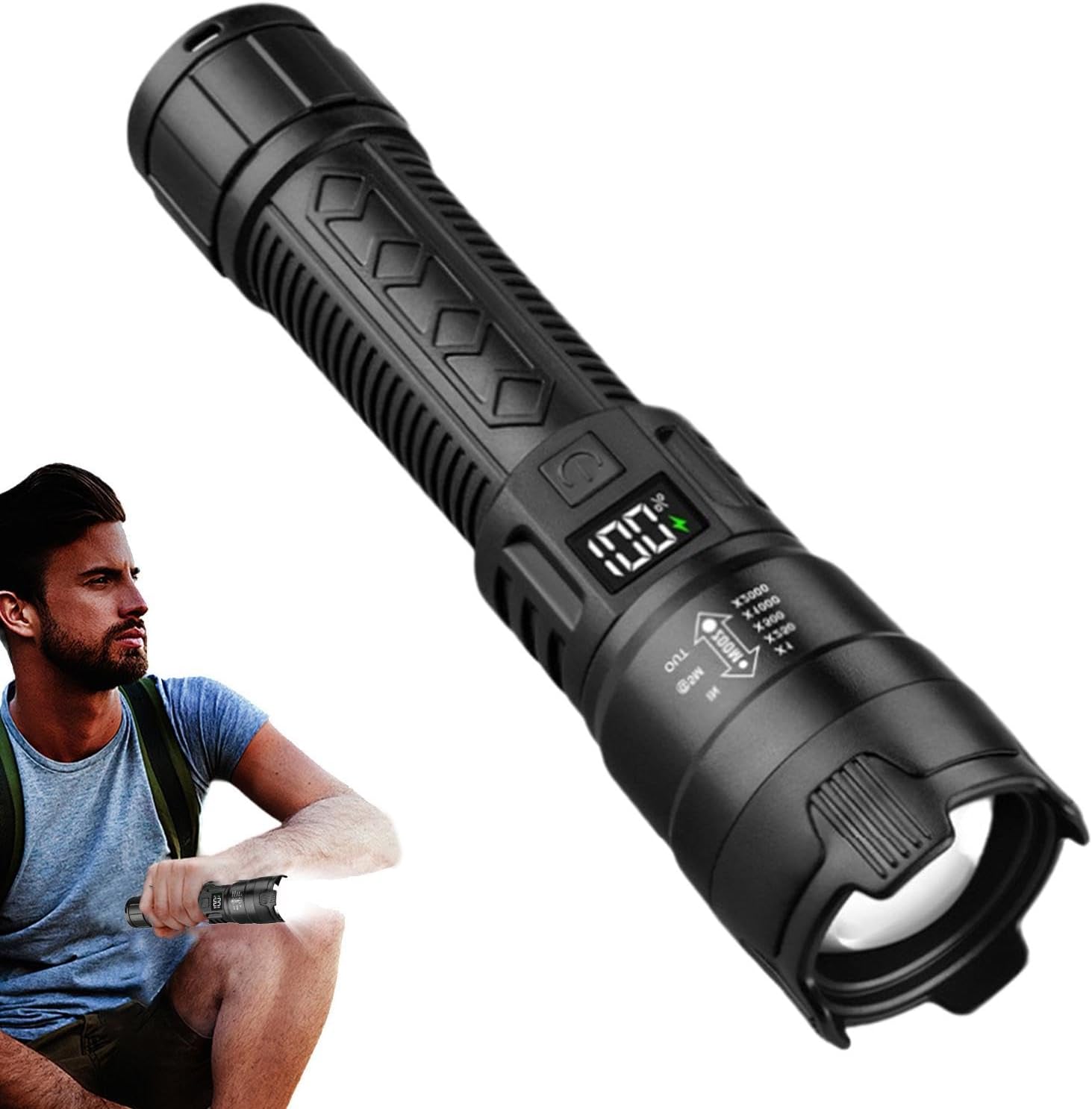 Tactical LED Flashlight 2000LM - огляд і ціна Fishing Light
