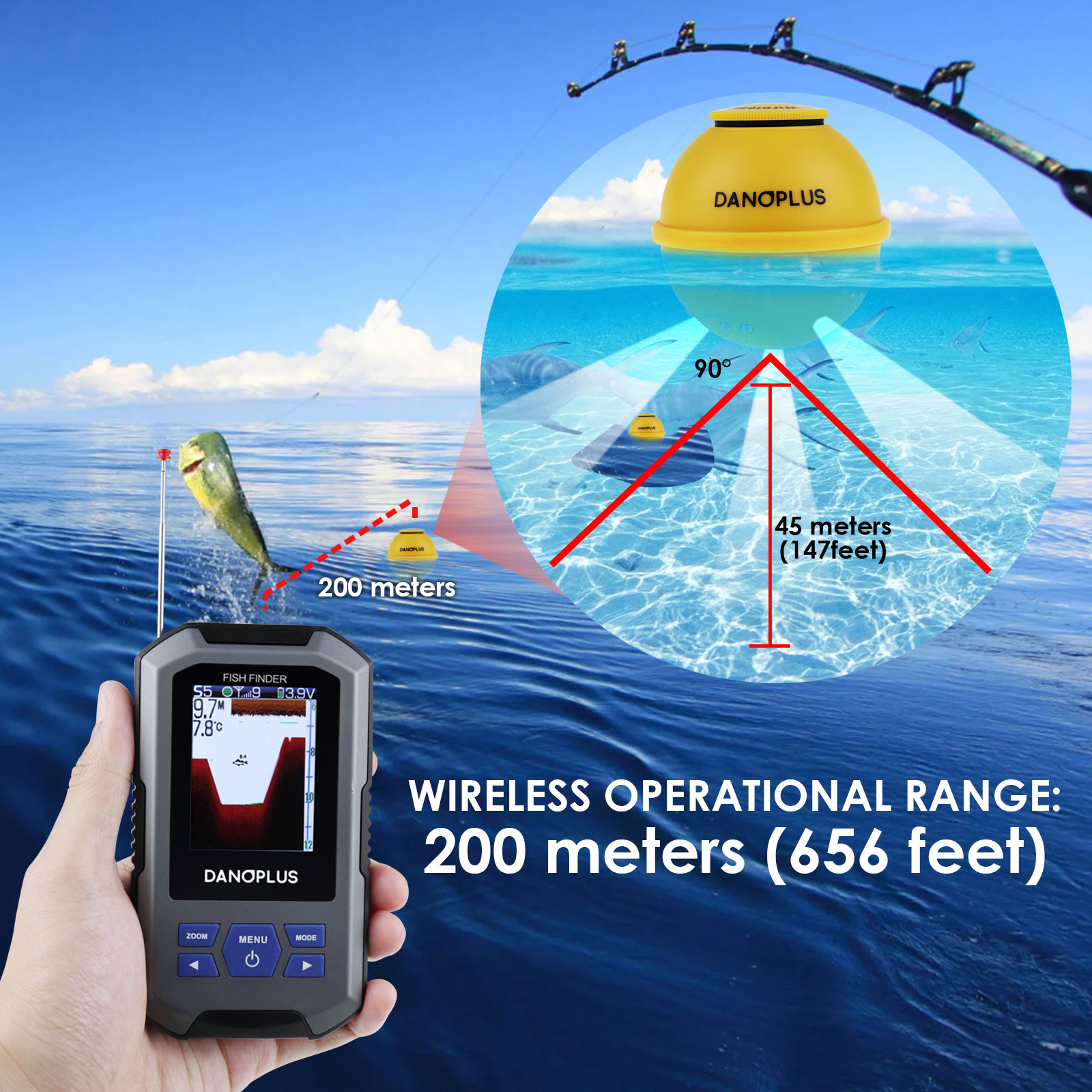Fish Finder Wireless Sonar Sen - огляд і ціна Fish Finder