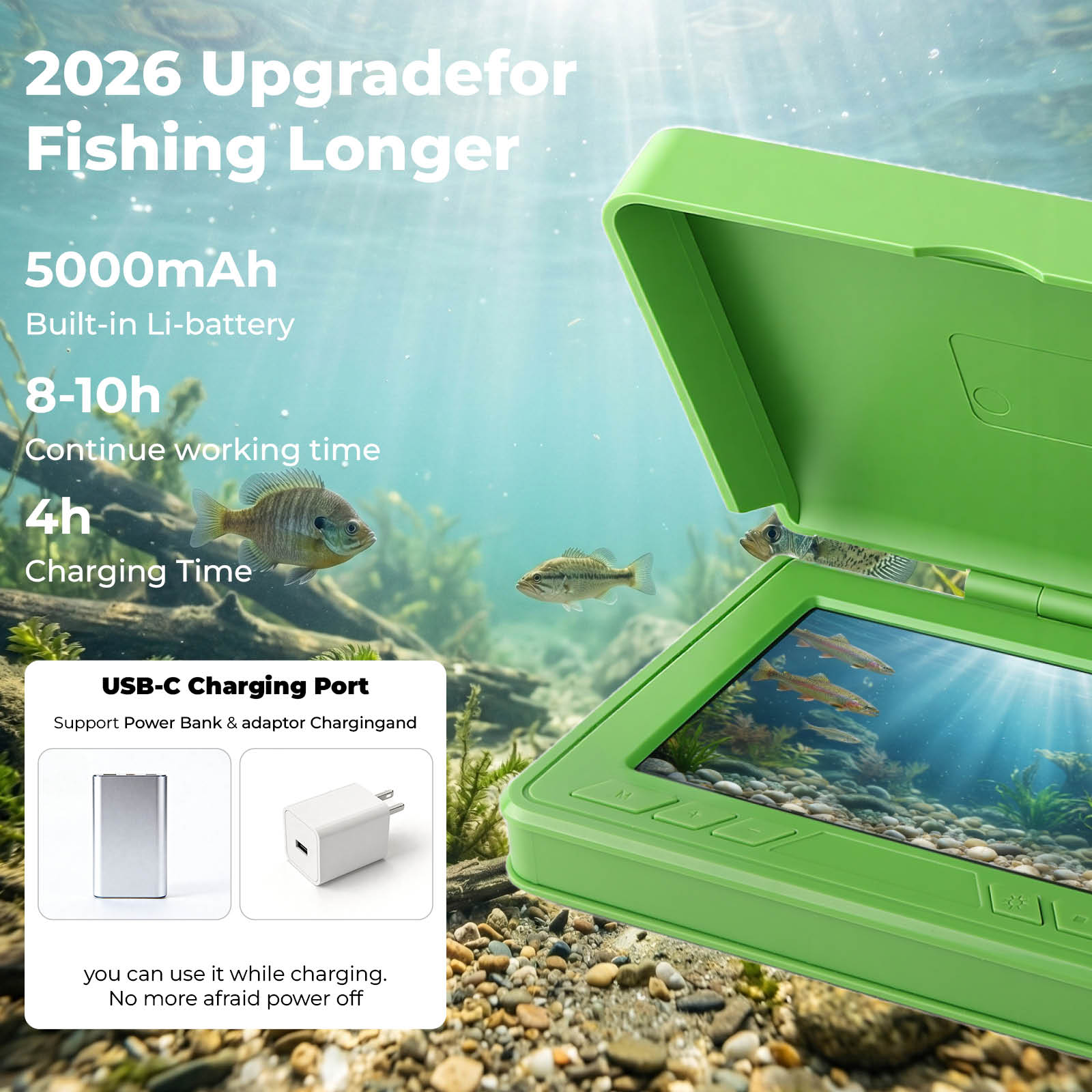 Portable Underwater Visual Fis - огляд і ціна Fishing Depth Finder