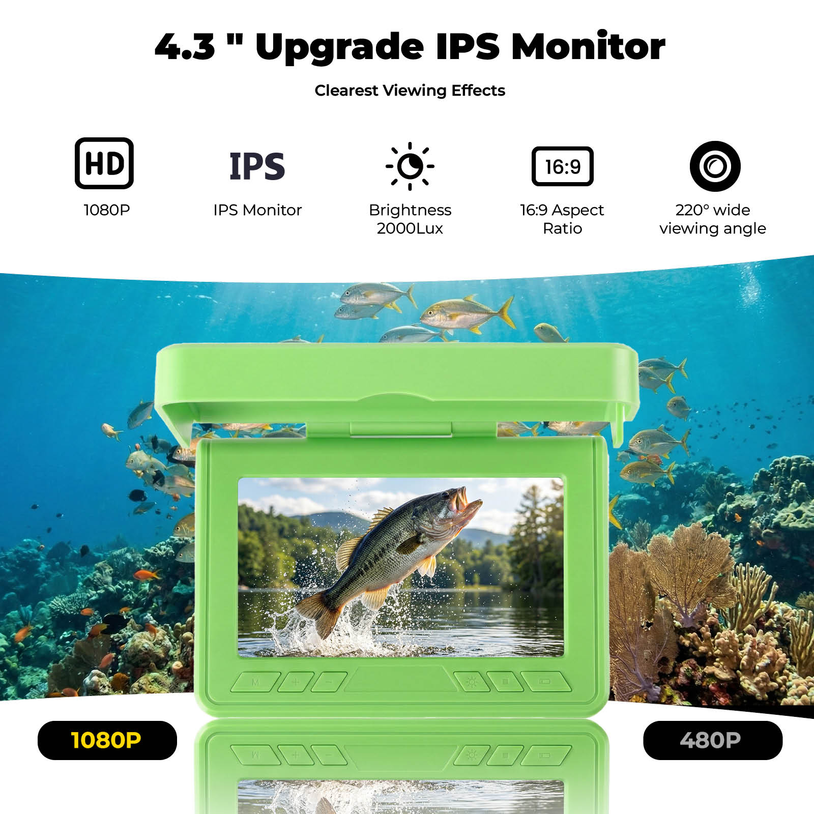 Portable Underwater Visual Fis - огляд і ціна Fishing Depth Finder